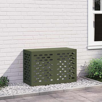 vidaXL Airconditioner hoes Olijfgroen 90 x 40 x 60 cm Staal, Verzenden, Nieuw