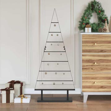vidaXL Metalen kerstboom Zwart 125,5 cm Staal, Verzenden, Nieuw