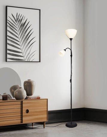 EGLO Montanini-E Vloerlamp - Leeslamp - E27 - E14 - 176 cm, Verzenden, Nieuw