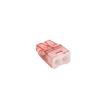 Mini lasklem 2-voudig 0,5-2,5mm2, rood, per 100 stuks, Nieuw
