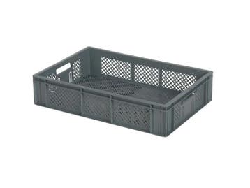 Stapelkrat - 600 x 400 x H 133 mm - geheel geperforeerd -, Ophalen of Verzenden, Nieuw