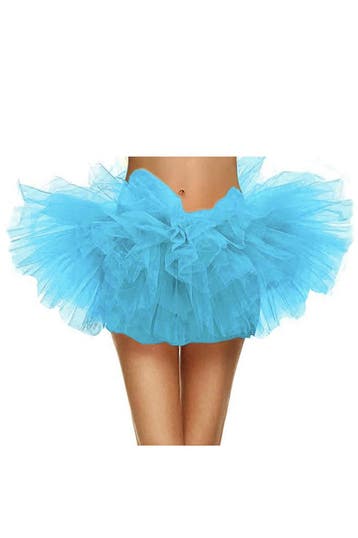 Korte Tutu Lichtblauw Tule Rokje XS S M Blauw Petticoat Rok, Ophalen of Verzenden, Nieuw, Carnaval
