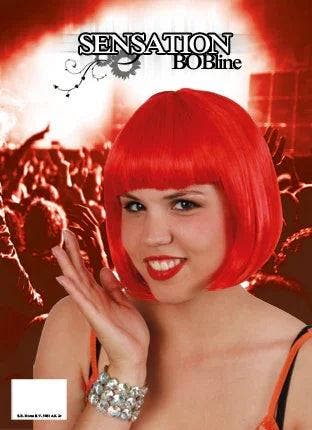 Bobline pruik rood, Kleding | Heren, Carnavalskleding en Feestkleding, Verzenden