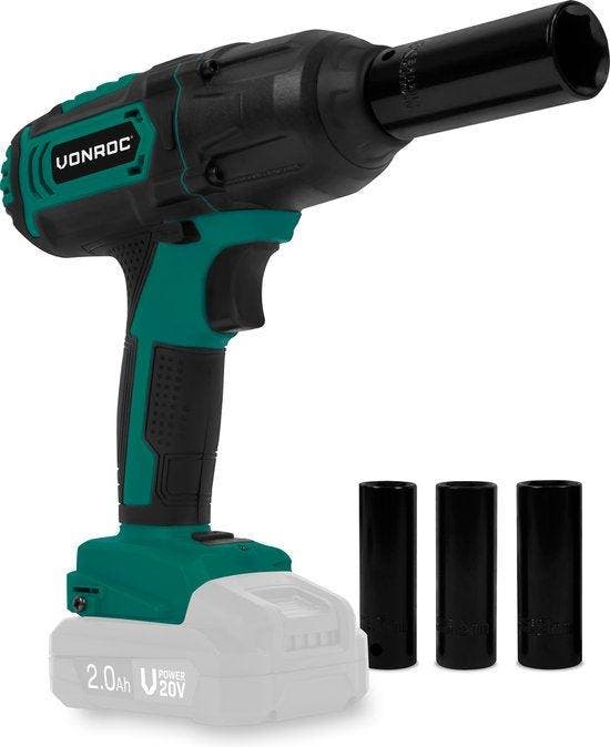 2dekans | VONROC Accu slagmoersleutel 20V – 4 standen:, Doe-het-zelf en Verbouw, Gereedschap | Overige machines, Zo goed als nieuw