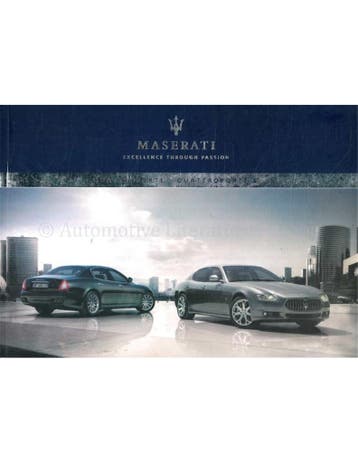 2009 MASERATI QUATTROPORTE (S) INSTRUCTIEBOEKJE ENGELS, Auto diversen, Handleidingen en Instructieboekjes
