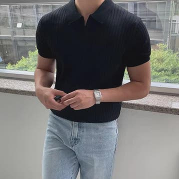 Herentrui Poloshirt Korte Mouw Gebreid - Zomer Casual Fashio, Verzenden, Nieuw