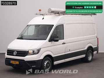 Volkswagen Crafter 177pk 50 Dubbellucht L3H3 Werkplaatsinric, Stof, Gebruikt, Euro 6, Volkswagen
