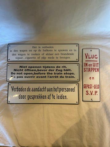 Emaille borden / trein - Emaille bord (4) - Emaille