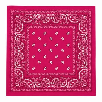 Bandana Zakdoek 55x55cm – Paisleyprint – Fuchsia Roze, Nieuw