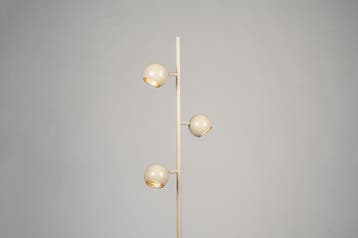 Rietveld Vloerlampen - Goud, Beige, Zand - Metaal, Huis en Inrichting, Lampen | Vloerlampen, Verzenden, Nieuw