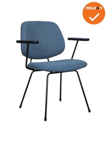 Vergaderstoel Eva - met armleuning - NIEUW - Blauw, Vergader- of Presentatieruimte, Ophalen of Verzenden, Nieuw zonder verpakking