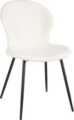 2dekans | Mica Decorations Max Eetkamerstoel - Velvet - Off, Huis en Inrichting, Stoelen, Ophalen of Verzenden, Zo goed als nieuw