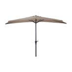Parasol | Gardalux | Ø 270 cm (Taupe, Half), Tuin en Terras, Parasols, Verzenden, Nieuw