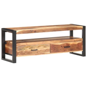 vidaXL Tv-meubel 120x35x45 cm hout met honingkleurige, 100 tot 150 cm, Verzenden, Nieuw, Minder dan 100 cm