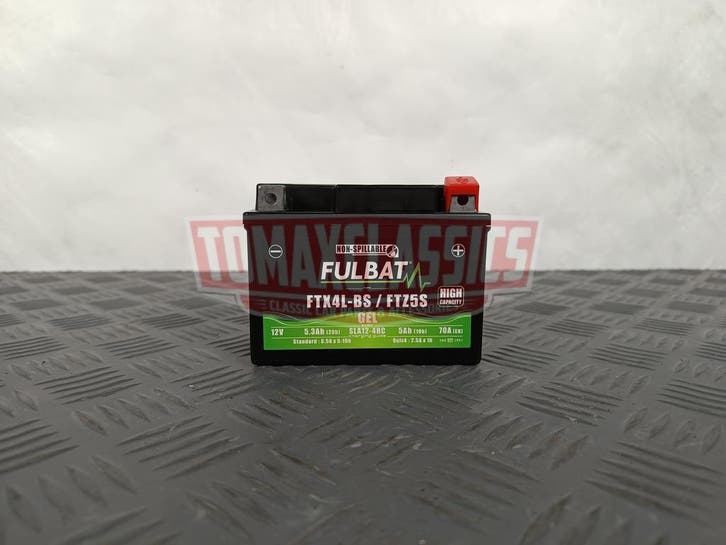 FULBAT FTX4L-BS Gel motorfietsaccu 12V 5.3Ah, Motoren, Onderdelen | Merk-onafhankelijk, Nieuw, Ophalen of Verzenden