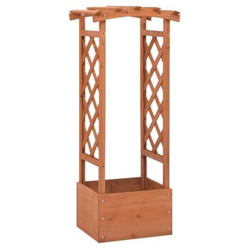 vidaXL Latwerkplantenbak met boog 49x39x117 cm vurenhout, Verzenden, Minder dan 60 cm, Nieuw, 60 cm of meer