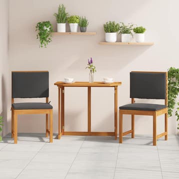 vidaXL 2 st Tuinstoel Massief acaciahout Bruin, Verzenden, Nieuw, 2 zitplaatsen
