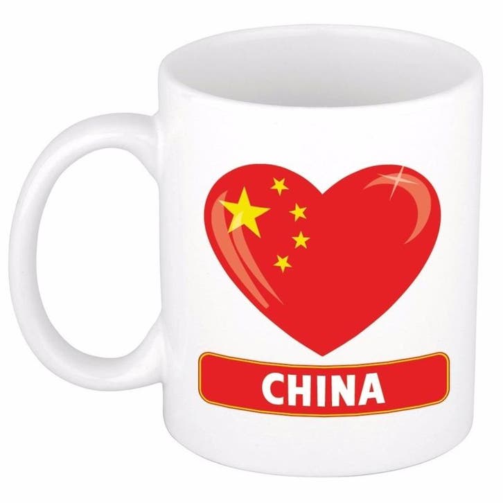 I love China mok / beker 300 ml - China versiering, Hobby en Vrije tijd, Feestartikelen, Ophalen of Verzenden