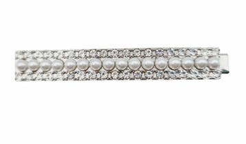 Haarspeld Duckklem 6cm – Recht – Parel & Strass Steentjes –, Nieuw