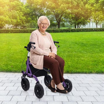 2dekans | Coast Opvouwbare Rollator met Zitting - 2-in-1, Diversen, Ophalen of Verzenden, Zo goed als nieuw