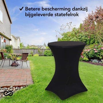 2dekans | Infinity Goods Stevige Statafel Incl. Zwarte, Huis en Inrichting, Tafels | Eettafels, Ophalen of Verzenden, Zo goed als nieuw