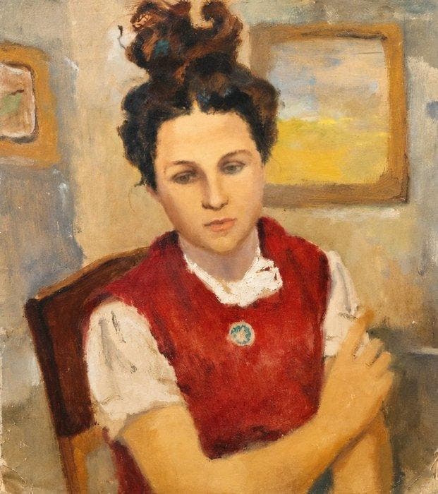 Romanian School (dated 1951) - Expressive Portrait of a, Antiek en Kunst, Kunst | Schilderijen | Klassiek