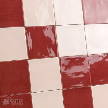 Handvormtegels 13x13 Roze en Bourgondy rood, Verzenden, Nieuw