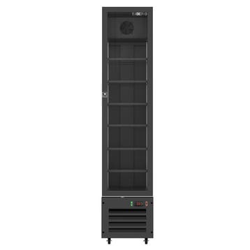 SIBERO 1-DEURS DISPLAY KOELKAST - 220 LITER - ZWART/ZWART, Ophalen of Verzenden, Nieuw in verpakking, Koelen en Vriezen