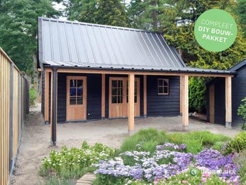 Tuinkantoor of gastenverblijf met veranda (bouwpakket), Nieuw, Veranda