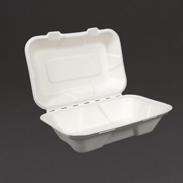 Vegware composteerbare bagasse voedseldozen met, Huis en Inrichting, Keuken | Keukenbenodigdheden, Verzenden, Nieuw