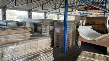 Partij grote pallets en palletboxen palletkisten MOET WEG, Ophalen