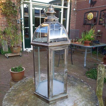 Lantaarn - Large Candle Lantern - 60 cm - Glas, Metaal