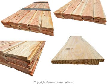 Douglas Zweeds Rabat 18 cm breed – Diverse partijen, Ophalen, Nieuw, 250 cm of meer, Planken