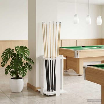 vidaXL Biljartkeu standaard Bewerkt hout 42 x 43 x 60 cm, Sport en Fitness, Biljarten en Poolen, Verzenden, Nieuw