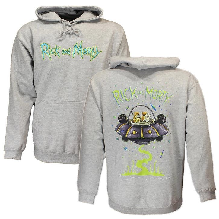Rick and Morty Sweater Spacecruiser Pullover Hoodie Grijs, Kleding | Dames, Truien en Vesten, Verzenden