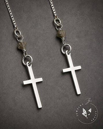 Designersieraad - Ruwe diamant - Zilver 925 - Certificaat -