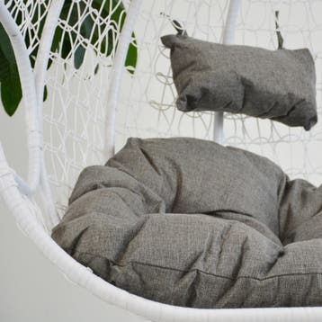 Hangstoel 2 pers | Wit-grijs | Nieuw | Scherpe Prijs, Kunststof, Twee, Wit, Nieuw