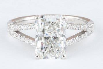 Ring - 14 karaat Witgoud - 3.00ct. tw. Diamant (Lab-grown) -, Nieuw