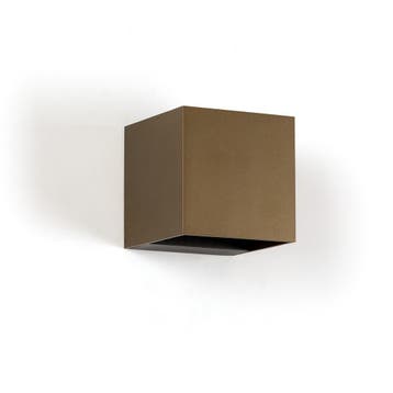 Shift Up en Down Muurlamp Brons kubus met LED, Huis en Inrichting, Verzenden, Nieuw, Plafondspot of Wandspot