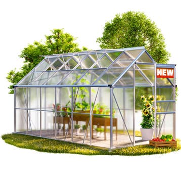 Tuinkas Aluminium 380x190x195cm met fundering (Broeikassen), Verzenden, Nieuw