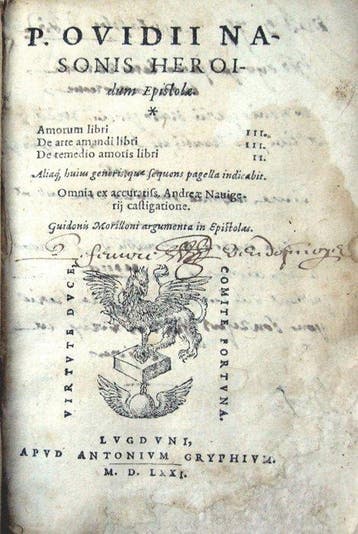 Publius Ovidius Naso - Heroidum Epistolae. Amorum libri III., Antiek en Kunst