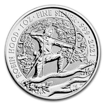 Myths and Legends - # 1. Robin Hood 1 oz 2021, Postzegels en Munten, Verzenden, Losse munt, Zilver