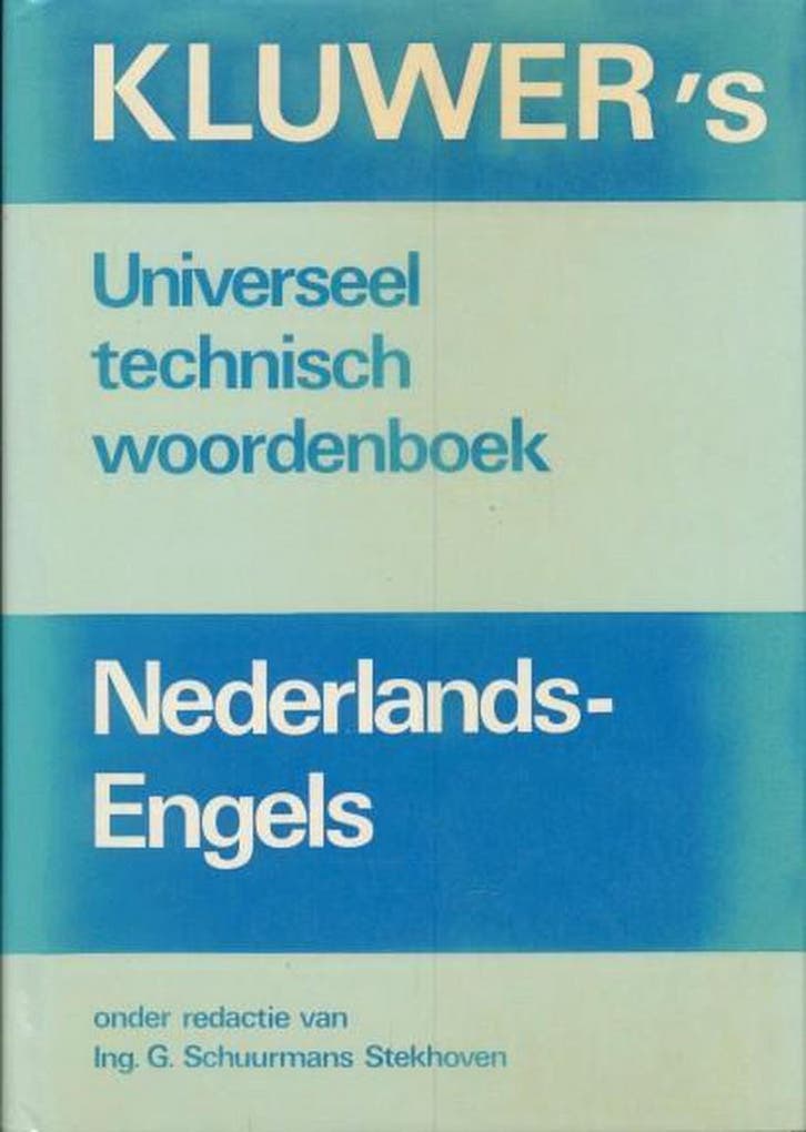 Kluwers universal engineering dictionary Dutch-English, Boeken, Overige Boeken, Gelezen, Verzenden