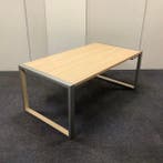 vergadertafel 180x94 cm, MDF blad licht beuken - grijs, Ophalen of Verzenden, Gebruikt, Bureau