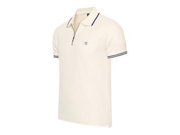 Veiling - Cappuccino Italia Polo Zip Polo Torino Wit - XL, Kleding | Heren, T-shirts, Nieuw