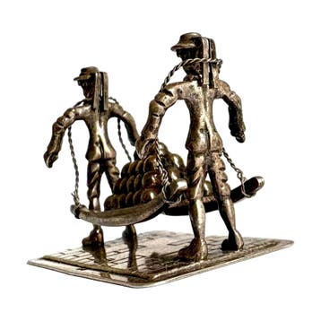 Zilveren Miniatuur - Kaasdragers - 4 x 2.5 x 3.3 cm, Ophalen of Verzenden
