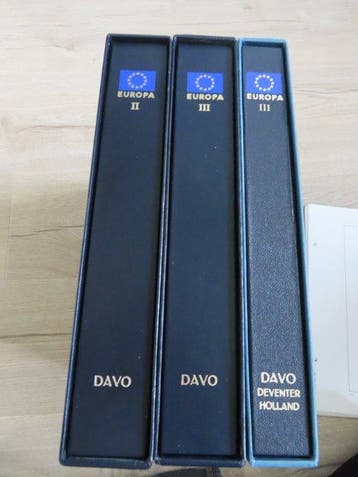 Verenigd Europa - 3 DAVO-albums voor het opbergen van uw, Gestempeld