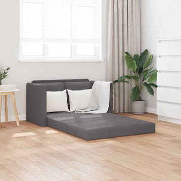 vidaXL Slaapbank vloermodel 2-in-1 112x174x55 cm kunstleer, Verzenden, Nieuw, Leer, Minder dan 150 cm