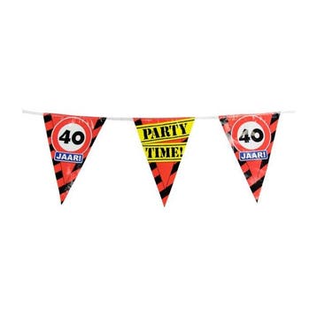 Party Vlaggetjes - 40 Jaar, Ophalen of Verzenden, Nieuw