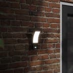 vidaXL Buitenwandlampen 2 st LED met sensors gegoten, Verzenden, Nieuw, Aluminium, Wandlamp